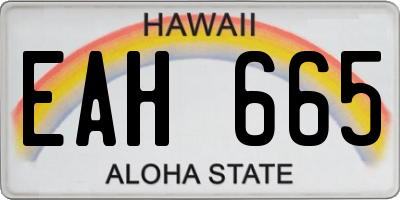 HI license plate EAH665