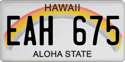 HI license plate EAH675