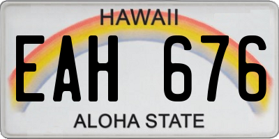 HI license plate EAH676