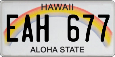 HI license plate EAH677