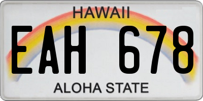 HI license plate EAH678