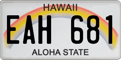 HI license plate EAH681