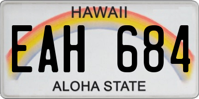 HI license plate EAH684