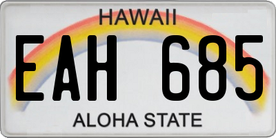 HI license plate EAH685