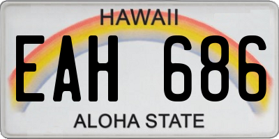 HI license plate EAH686