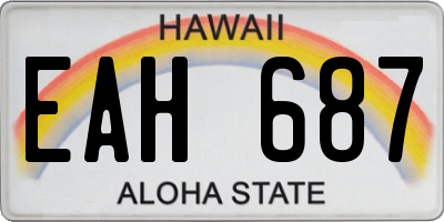 HI license plate EAH687