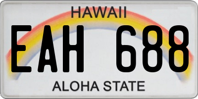 HI license plate EAH688