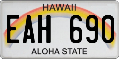 HI license plate EAH690