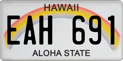 HI license plate EAH691