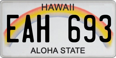 HI license plate EAH693