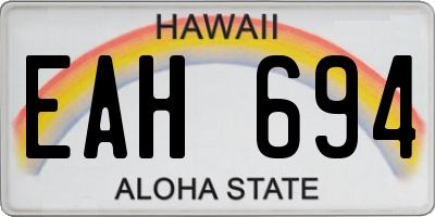 HI license plate EAH694