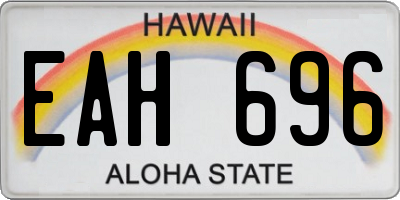 HI license plate EAH696