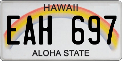 HI license plate EAH697