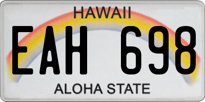 HI license plate EAH698