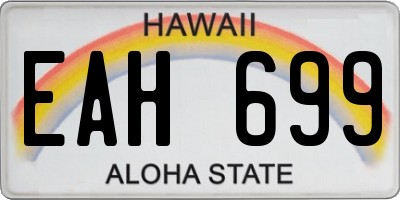 HI license plate EAH699