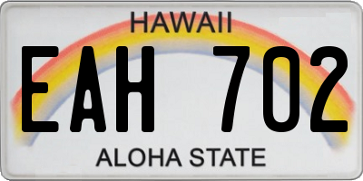 HI license plate EAH702