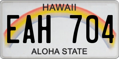 HI license plate EAH704