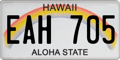 HI license plate EAH705