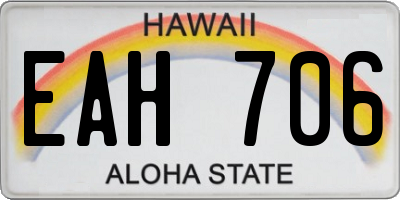 HI license plate EAH706