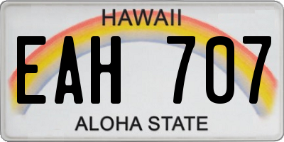 HI license plate EAH707