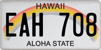 HI license plate EAH708