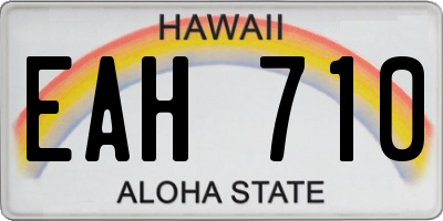 HI license plate EAH710