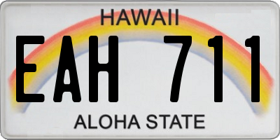 HI license plate EAH711