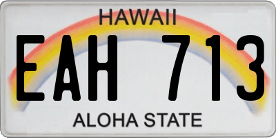 HI license plate EAH713