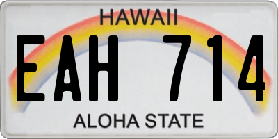 HI license plate EAH714