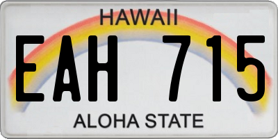 HI license plate EAH715