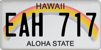 HI license plate EAH717