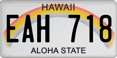 HI license plate EAH718