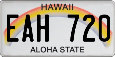 HI license plate EAH720