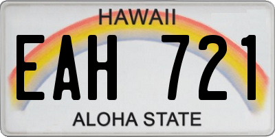 HI license plate EAH721