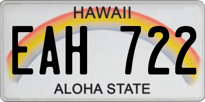 HI license plate EAH722