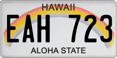 HI license plate EAH723