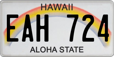 HI license plate EAH724