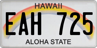 HI license plate EAH725