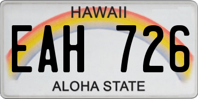 HI license plate EAH726