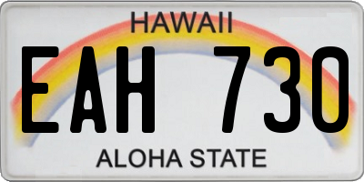 HI license plate EAH730