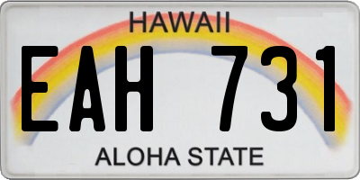 HI license plate EAH731