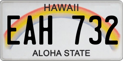 HI license plate EAH732