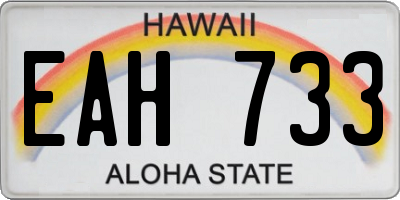 HI license plate EAH733