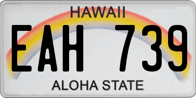 HI license plate EAH739