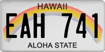 HI license plate EAH741