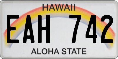 HI license plate EAH742