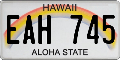 HI license plate EAH745