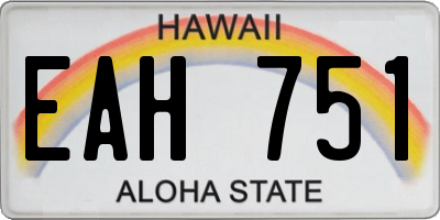 HI license plate EAH751