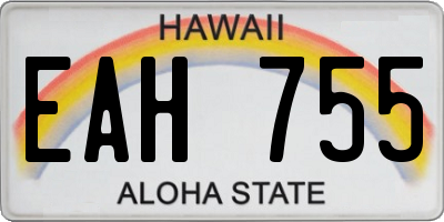 HI license plate EAH755