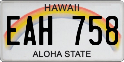 HI license plate EAH758